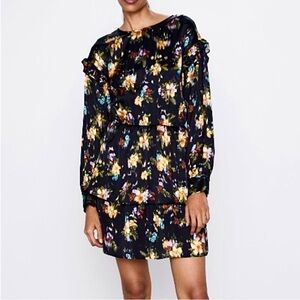 NWT Zara Floral Print Dress Size XS